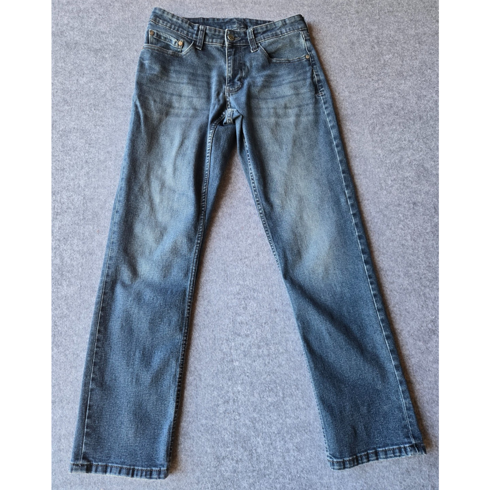 IZOD Men’s Straight Fit Comfort Fit Stretch Jeans Medium Blue Wash Size 30x30
